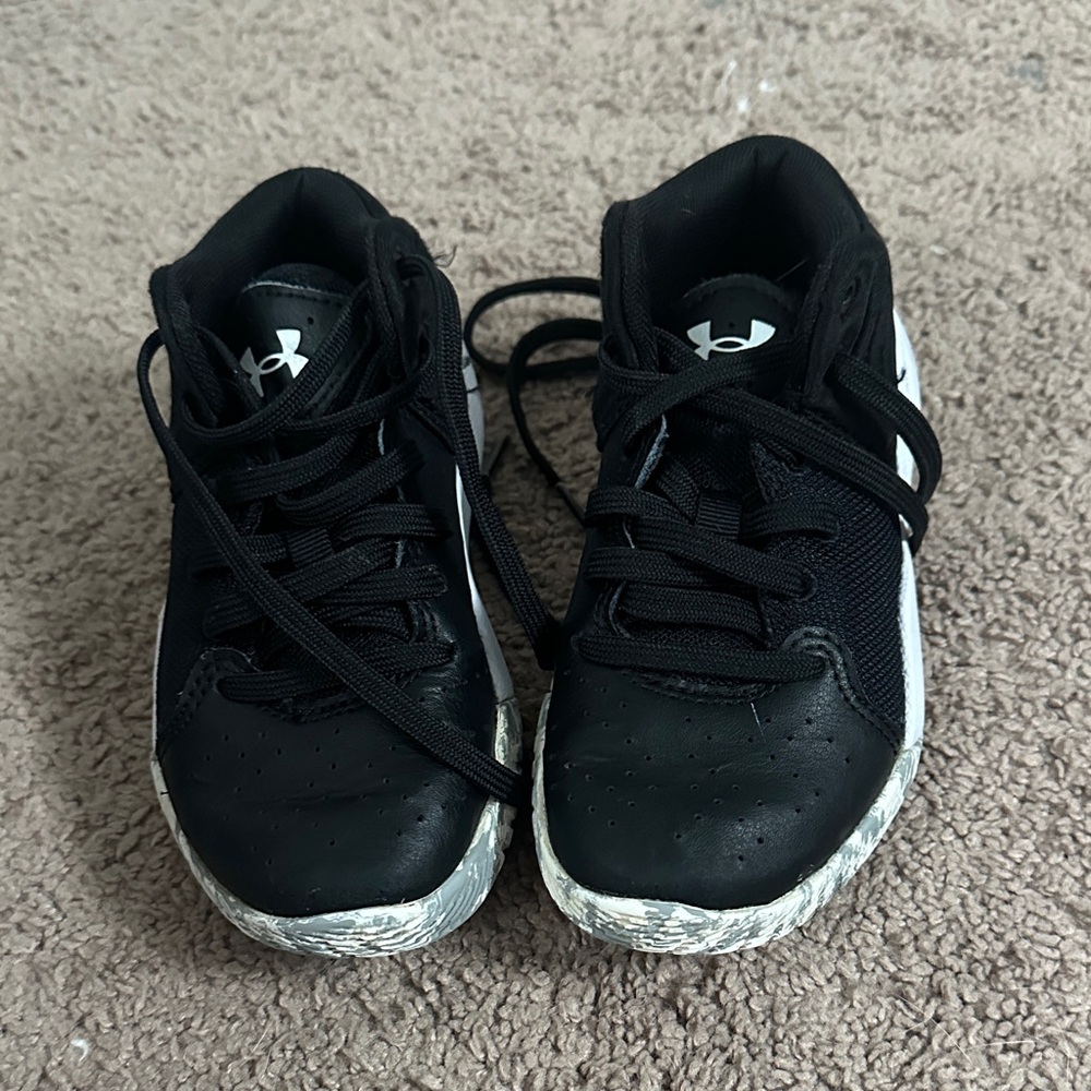 Under Armour Kids Black and White Sneakers